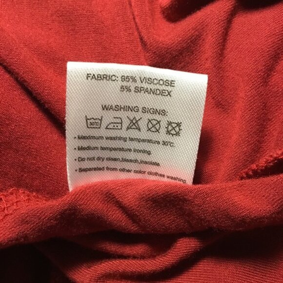 Red long asymmetrical duster vest open front hippie boho bohemian layering XL - Picture 7 of 8